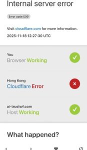 🖼 通知：现在全球大面积域名出现打不开问题，先不要慌，现在是官方线路出了问题 晚点就恢复了 不恢复我再做应对措施 2025.11.18 21：00